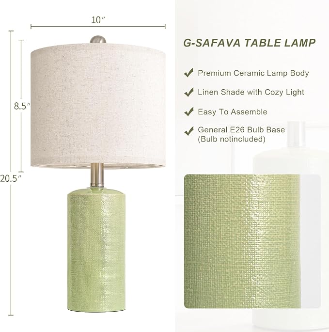 G-SAFAVA 20.5" Small Table Lamps - Image 2