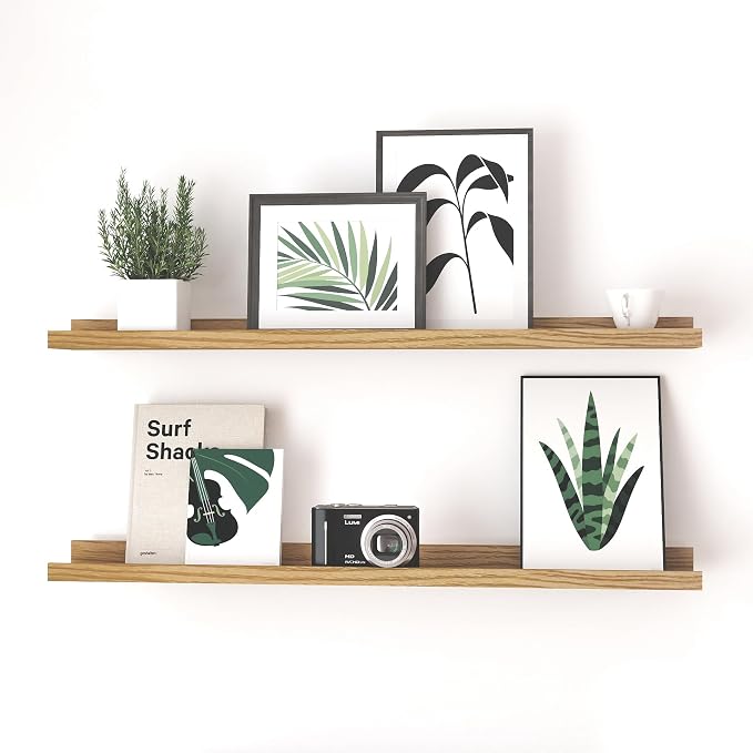 Oak Floating Shelves for Wall Decor, 36 in Shelf by Unknown