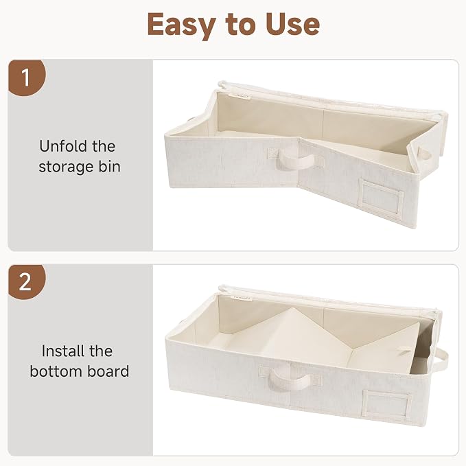 StorageWorks 5 Inch Low Profile Under Bed Storage Containers - Image 7