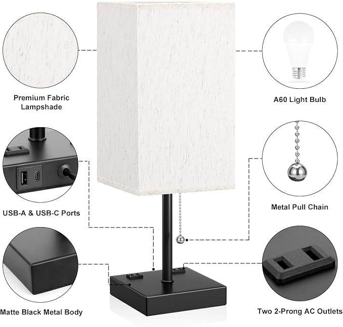 Bedside Lamp for Bedroom - Image 4