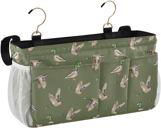 Mallard Ducks tag8 Bedside Caddy Storage Bag Bedside Organizer by KOPIRIT