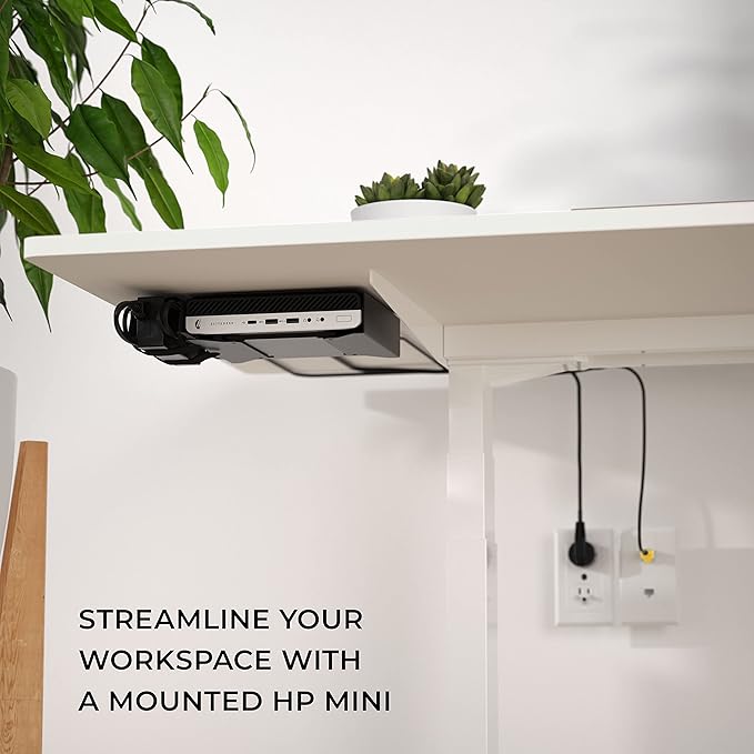 HumanCentric VESA Mount Compatible with HP Desktop Mini, HP ProDesk Mini, HP EliteDesk Mini, Replaces Dual VESA Sleeve for Mini Desktops v3, Mount on an Arm, Under Desk or Wall, 75x75mm, 100x100mm