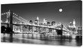 Baisuart-Q30350 Brooklyn Bridge Night View 1 Panels Landscape Artwork Canvas by Baisuart
