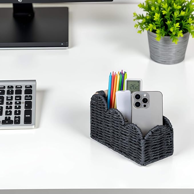 CubesLand Bedside Table Desk Organizer Caddy, Remote Pen&Pencil Holder Cup | - Image 5