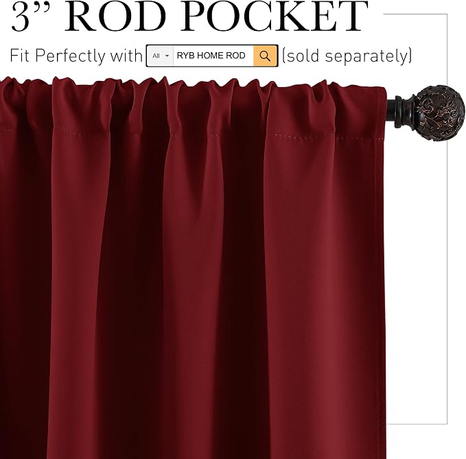 RYB HOME Large Blackout Curtains - Image 2