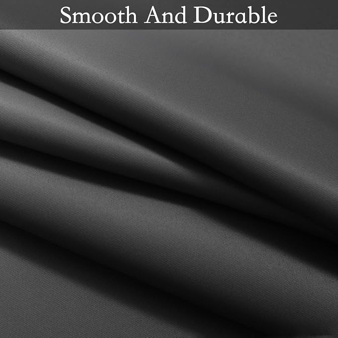 SimpleHome Ombre Black to Grey White Curtains - Image 7