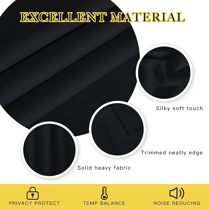 NICETOWN Blackout Bedroom Window Curtain Drape - Image 3