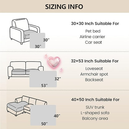 gogobunny 3X Stronger Waterproof Pet Blanket, Scratch Proof Furniture Protector for Dogs Cats, Reversible Cover 32x53 Inch, Dark Pink/Light Pink