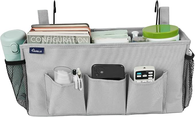Surblue Bedside Organizer with Hook Bedside Caddy Hanging Storage Bag with by SURBLUE