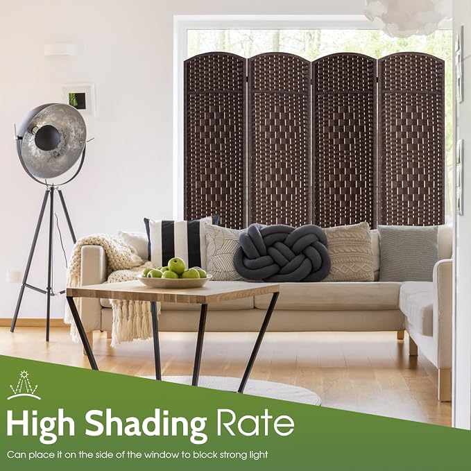 FDW | 4-Panel Folding Room Divider | 6ft, Living Room - Image 6