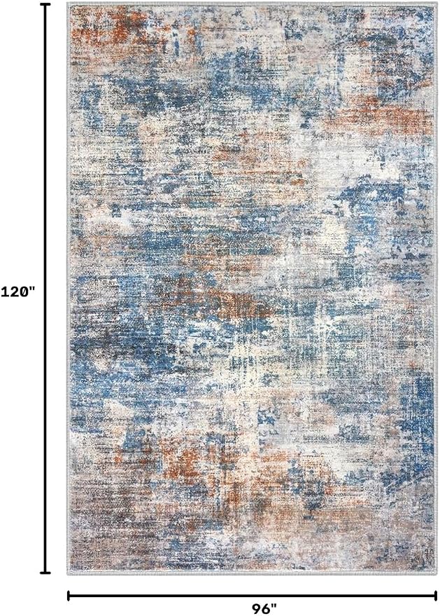 Abstract Area Rugs 8x10 Ft Washable Large Rugs - Image 2