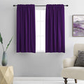54 Inch Length Royal Purple Blackout Curtains by DONREN