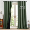 NICETOWN 100% Blackout Greyish Green Curtains 90 inches Long 2 Panels Set | by NICETOWN