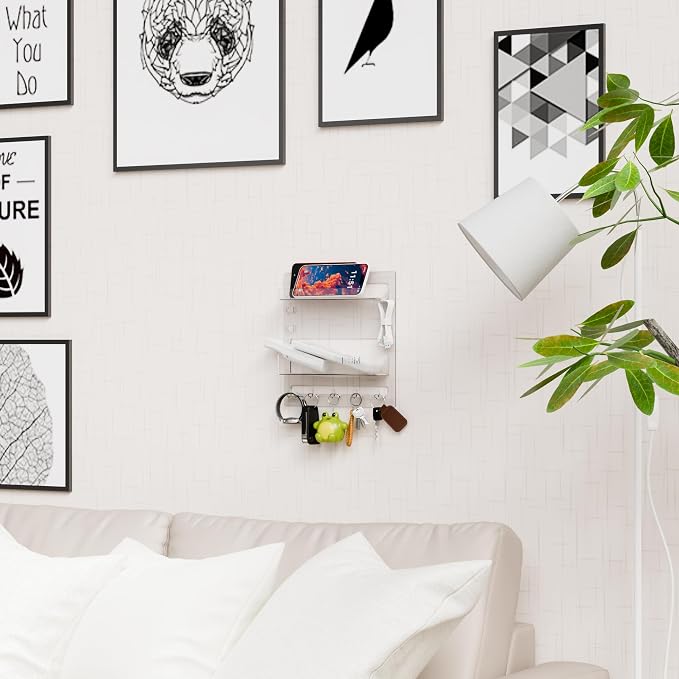 Bedside Shelf for Dorm Bed, Small Room and Nightstand, Wall Mounted Floating - Image 8
