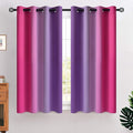 COSVIYA Grommet Ombre Blackout Pink and Purple Curtains, W52 x L54 inch | Room by COSVIYA