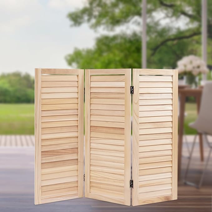 3 Panel Room Divider Short, Short Folding Privacy Screen, Freestanding Privacy by RENFANSHOP