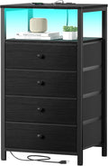 BOLUO Tall Night Stand with Drawers, Small White 4 Drawer Dresser by BOLUO