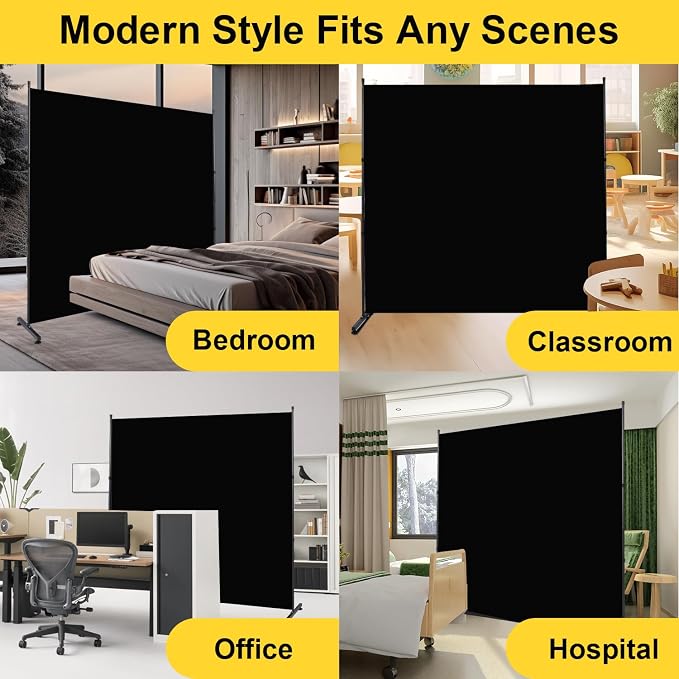 Room Divider Single Panel Folding Privacy Screen, Wall Divider - Image 6