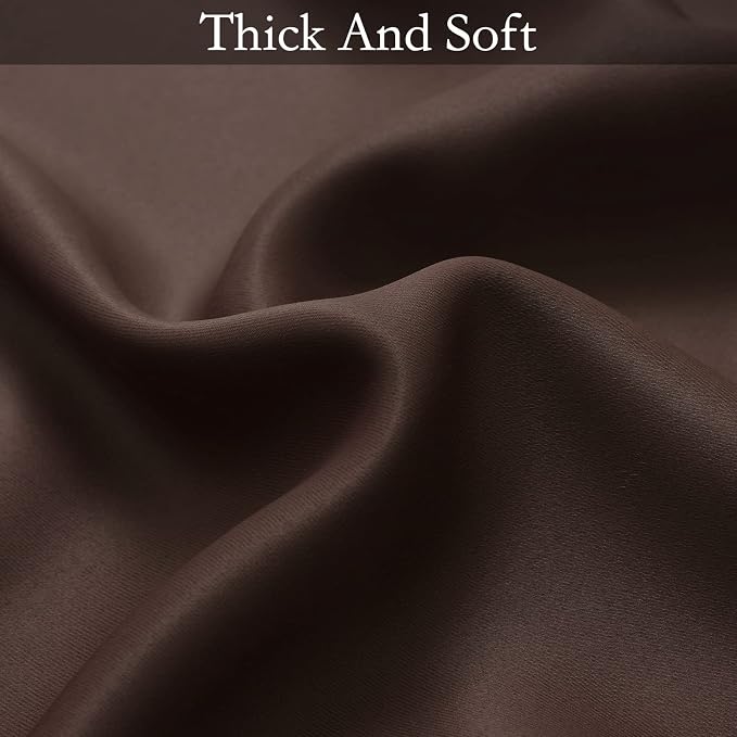 SimpleHome Ombre Gradient Brown White to Gray Curtains - Image 6