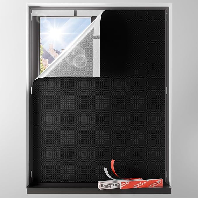 Blackout Curtains Portable 24”x75” No Drill Black Out Window Cover | 100% by Sumobaby