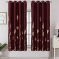 Burgundy Red Room Darkening Curtains 63 Inches Long by ESTELARTEXTILER