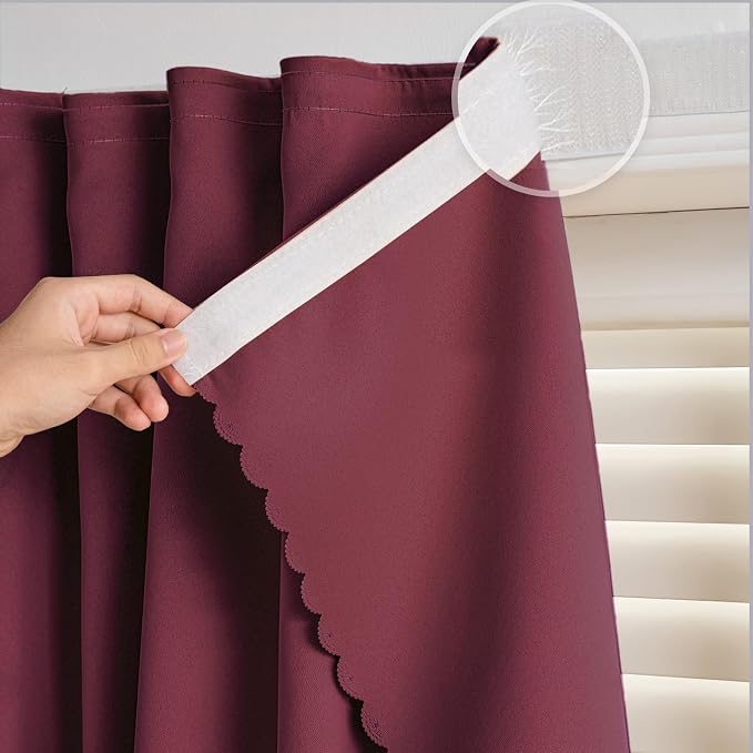 Self Adhesive Curtains, No Drilling Rodless Design by gonnrly
