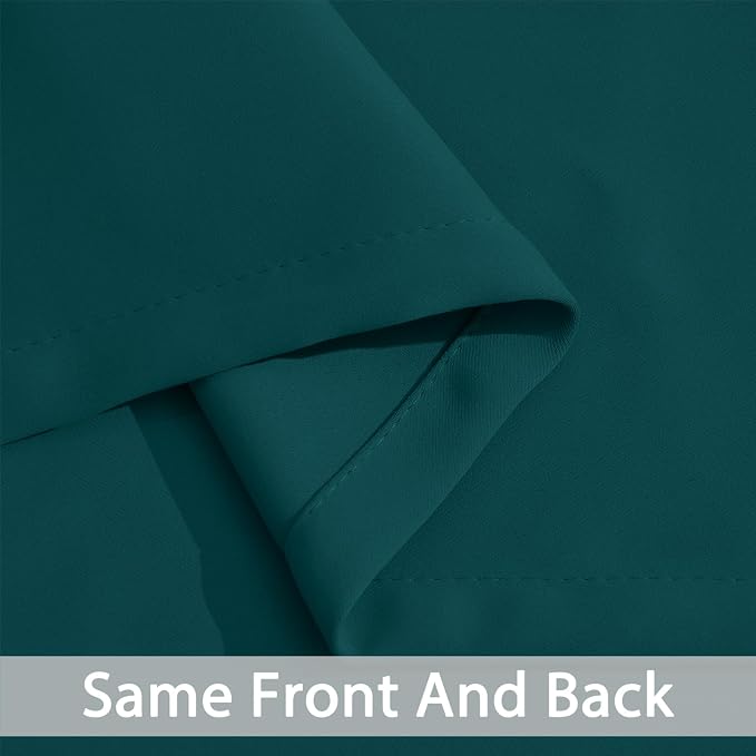 Yakamok Blackout Curtains 38x84 inch Dark Teal Thermal Drapes-Bedroom | 2 panels - Image 6