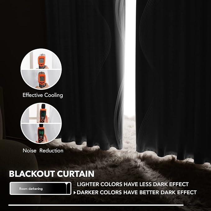 Deconovo Blackout Back Tab Curtains - Image 5