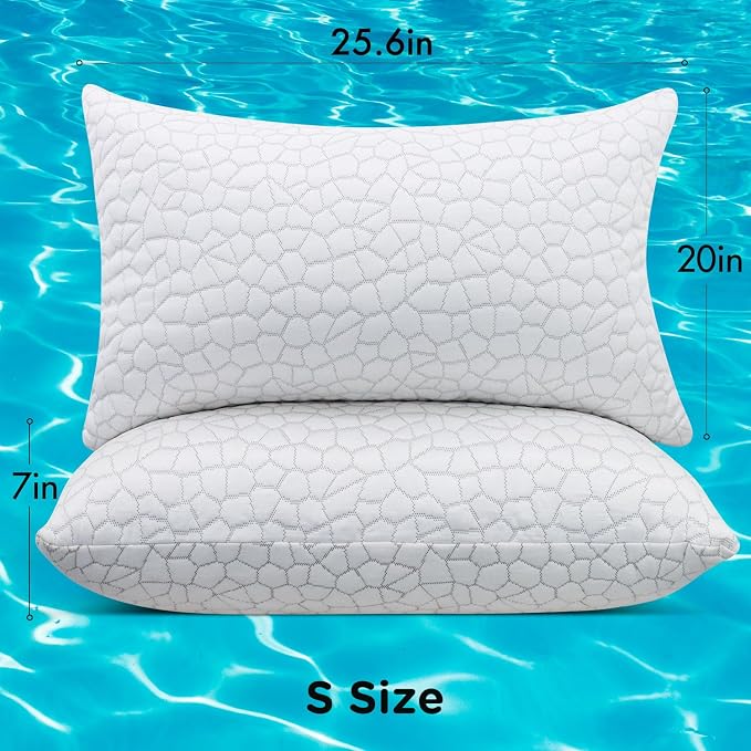 SUPA MODERN Cooling Pillow Standard Size Set of 2, CertiPUR-US Shredded Memory - Image 8