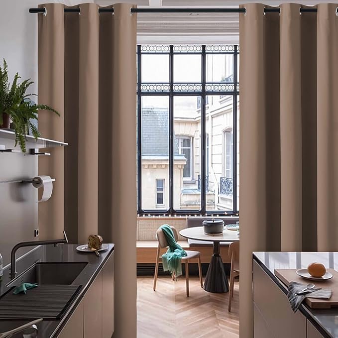 RYB HOME Blackout Curtains for Living Dining Room Bedroom Office Loft Dorm | - Image 2