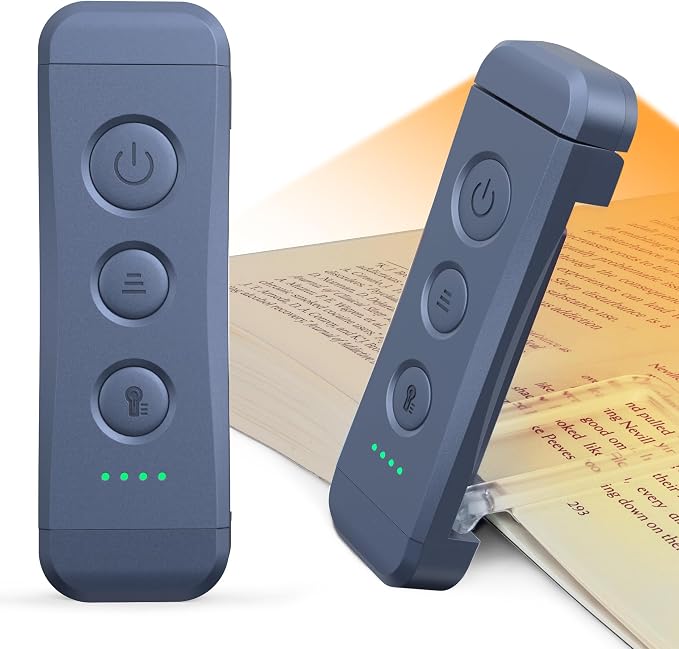 Glocusent USB Rechargeable Book Light, Portable Clip-on LED Reading Light | 3 by GLOCUSENT