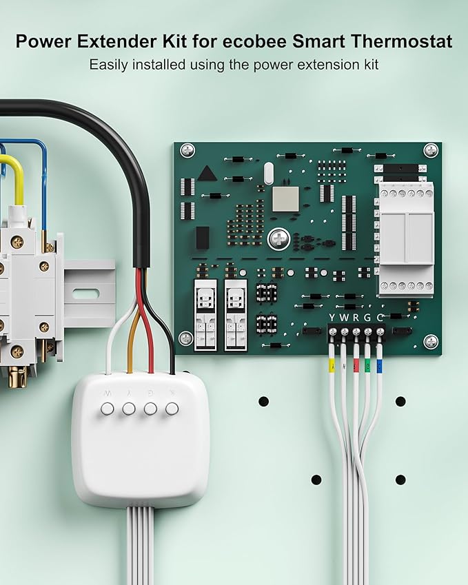 WUKUR Power Extender Kit for ecobee Smart Thermostat Premium, C-Wire Adapter Compatible with ecobee3 Lite, Premium, Enhanced, Essential, Lite, for ecobee4 and Smart Thermostats with Voice Control