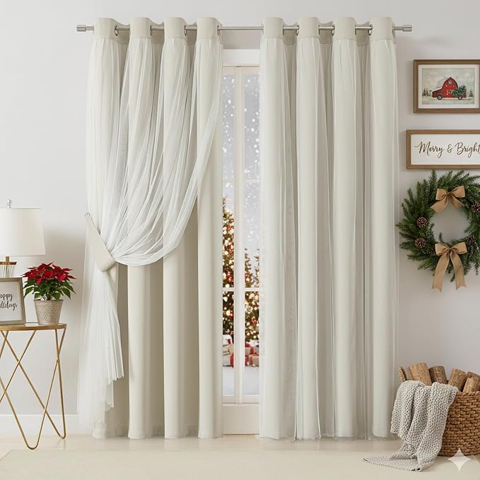 Bujasso Beige 80% Blackout Curtains - Image 9