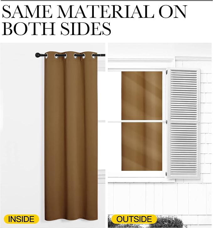 NICETOWN Sleek Blackout Curtains 40 inches Length - Image 6