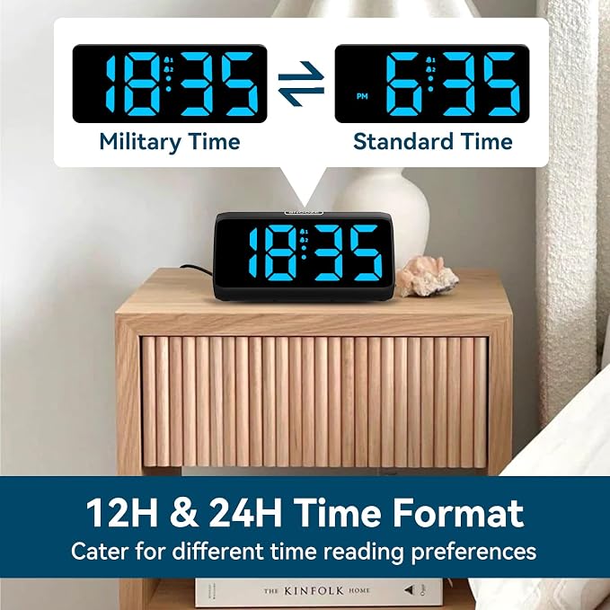 Digital Alarm Clocks for Bedrooms, Loud Alarm Clock - Image 6