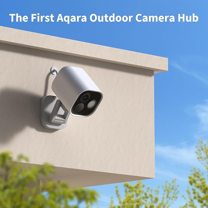 Aqara 4MP Camera Hub G5 Pro PoE, True Color Night Vision Security Camera Outdoor, HomeKit Secure Video, Thread Border Router, Local Detection, Thread/Zigbee, Supports Alexa, Google, Smartthings, Gray