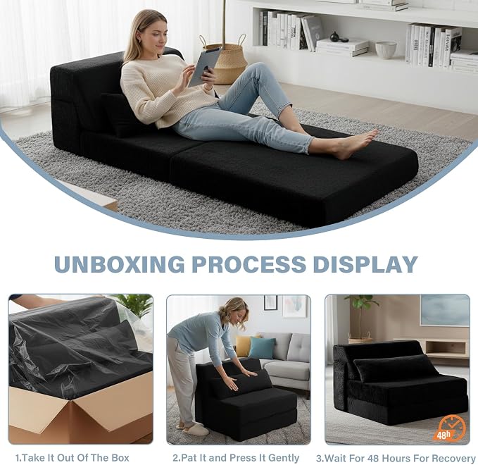 Convertible Folding Sofa Bed Single Size - Image 4