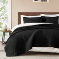 Queen Quilt-Lightweight Bedspreads Black Queen Size Quilt Bedding Set | Soft by WRENSONGE