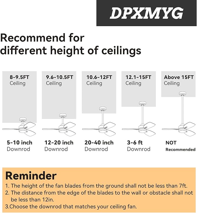 DPXMYG 48 inch Ceiling Fan Downrod with Extension Cord, 4 FT Brushed Nickel Downrod for Ceiling Fan, 1 inch Outside Diameter, Ceiling Fan Boom Suitable for a Wide Range of Fans (Nickel, Not Threaded)
