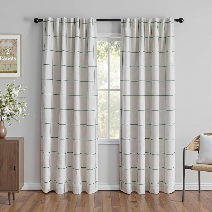 100% Blackout Curtains for Bedroom Room, 2 Thick Layers Thermal Insulated by Zyvola