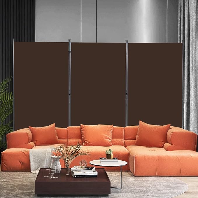 3 Panel Folding Room Divider, Sturdy Frame Freestanding Wall Divider | - Image 7