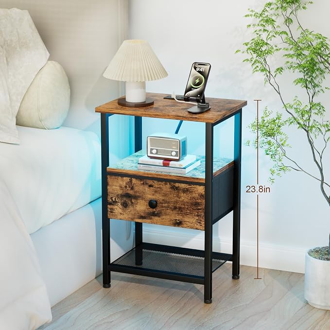 Night Stand, LED Nightstand - Image 8