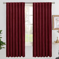 BGment Burgundy Red Velvet Blackout Curtains 72 Inches Long by BGment