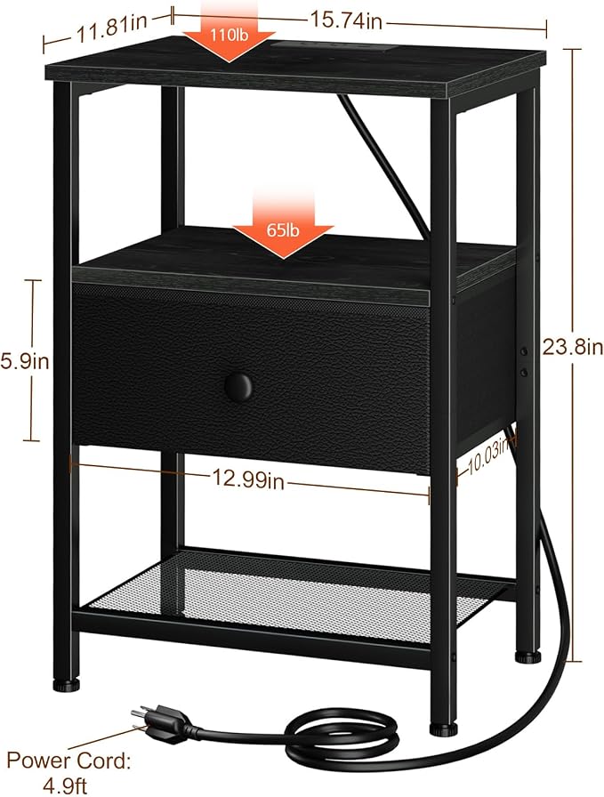 Night Stand, Small Nightstand - Image 6
