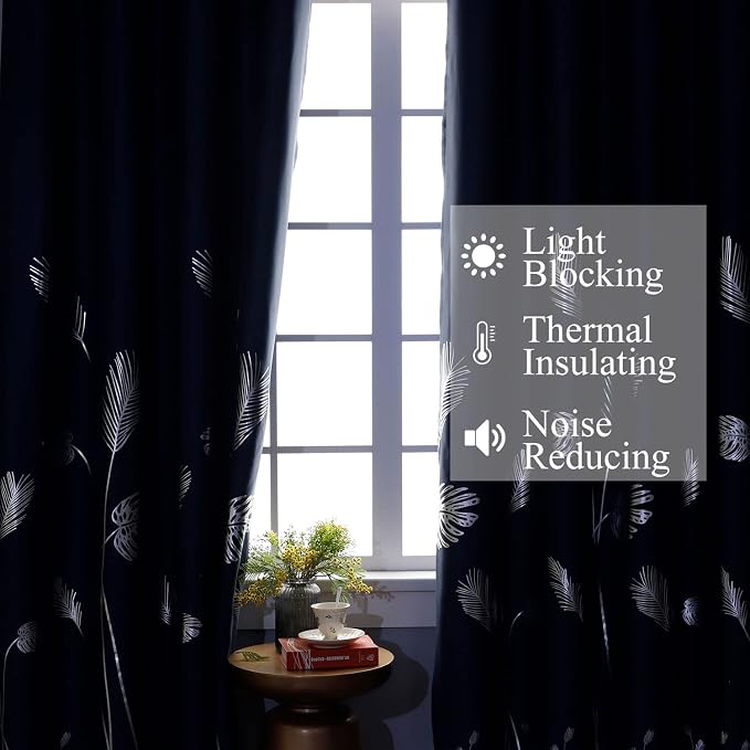 Window Blackout Curtains 63 Inch Long, 2 Panels - Image 6