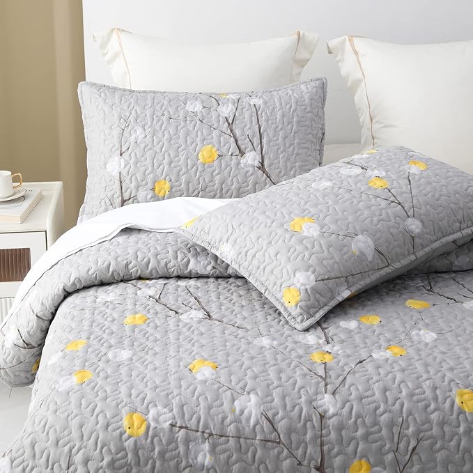 DURLENGEN Quilt Set California King Size 3Pcs, Soft Microfiber Lightweight - Image 4