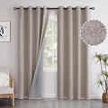 YoungsTex Taupe Linen Blackout Curtains 84 Inches Length by YoungsTex