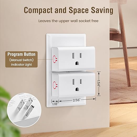 SURAIELEC Wireless Light Switch Remote Control Outlet, No Wiring Needed, 100 FT Range, Pre-Programmed, Remote Outlet Wall Switch for Plug in Pendant Light, Lamp, Christmas Tree, Holiday Decorations