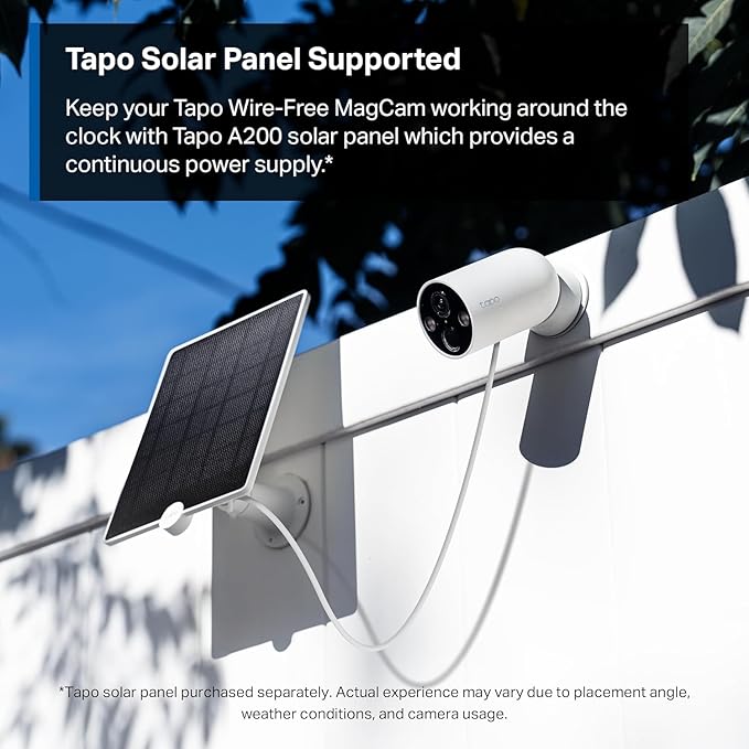 Tapo MagCam 2K+ - 2025 Wirecutter Best Outdoor Security Camera & PCMag Editors' Choice, Wireless Battery Power, Magnetic Mount, Subscription-Free SD Storage or optional Cloud, Person/Vehicle Detection