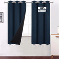 Navy Blue Thermal Blackout Curtains/40 x 72 Inch/Set of 2 Panels Room Darkening by Lemomo